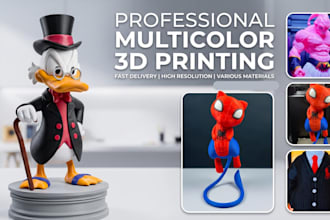 design and 3d print your multicoloured custom model figurines stl files