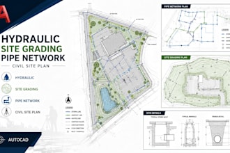 do hydraulic, site grading pipe network, civil site plan