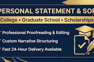 edit your graduate school personal statement sop and scholarship essay
