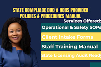 write state compliance ddd provider, hcbs provider policy and procedure manual
