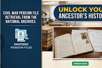 retrieve civil war pension records from the national archives