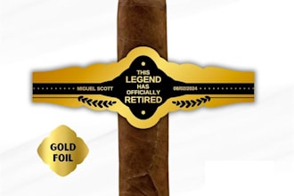 do a premium cigar band, logo, label and cigar box design