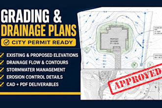design grading drainage and stormwater plans for city permit approval