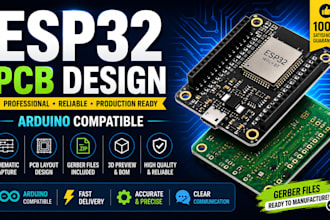 design esp32 arduino pcb with gerber files