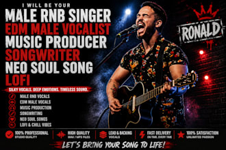 male rnb singer edm male vocalist music producer songwriter neo soul song lofi
