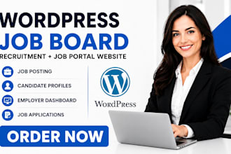 build responsive wordpress job board website, recruitment and job portal website