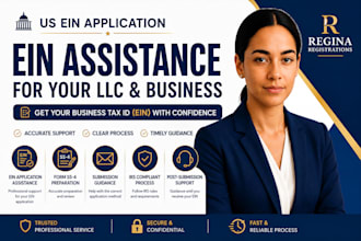 assist with US ein application for your llc and business