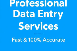 do fast and accurate data entry and typing work