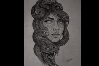 draw hand drawn pencil sketch illustrations
