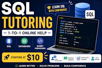 tutor you in sql, databases and sql queries step by step