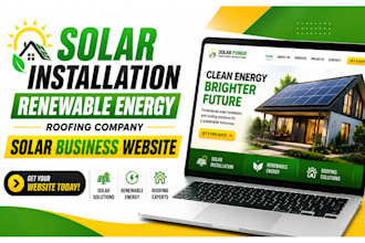 solar installation renewable energy roofing company business website