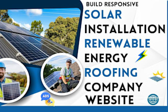 build solar website, solar installation renewable energy roofing website