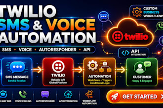 build twilio SMS, voice calls, autoresponder and compliant messaging automation