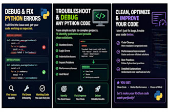 debug, fix, and troubleshoot your python code