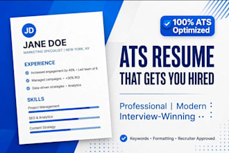 write professional ats resume writing cover letter linkedin