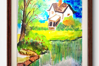 create realistic landscape and water art