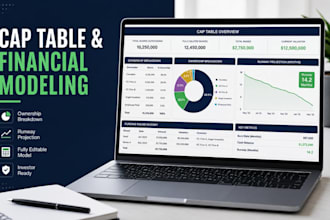 design cap table spreadsheet, investor ready model startup runway model sba loan