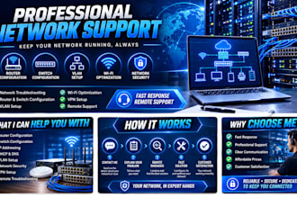 provide professional technical support for windows, wifi and network issues
