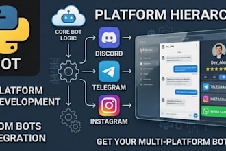 build custom chatbots for telegram, discord, and webapps