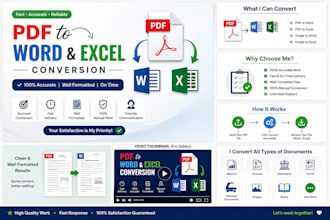 convert PDF to word or excel accurately