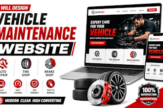 design vehicle maintenance website auto repair tire shop brake shop website