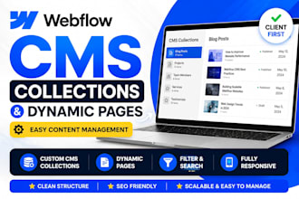 build webflow cms collections and dynamic pages