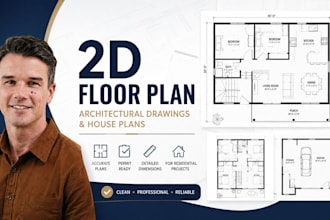 design 2d floor plans, architectural drawings and house plans in autocad