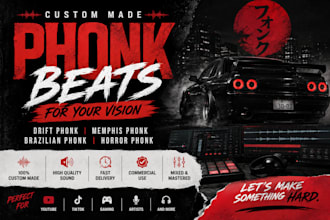 produce a professional phonk drift phonk, brazillizn phonk beat for your project