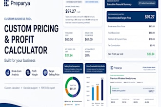 build a custom pricing calculator and business decision tool