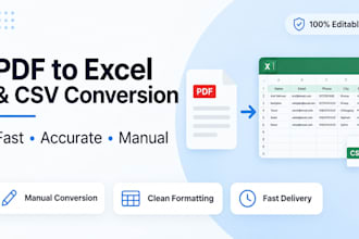 convert PDF to excel or CSV accurately
