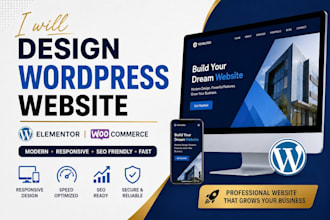 design wordpress website, elementor website