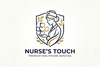 design a professional nurse logo for your healthcare brand