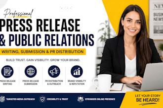 write a press release for public relations, media outreach and brand visibility