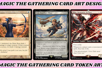 do custom magic the gathering mtg card tokens tcg ccg fantasy card illustration