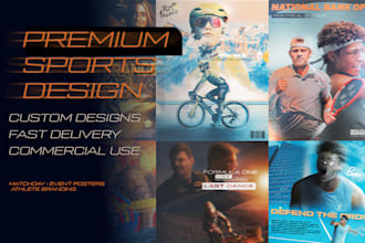 create premium sports posters, matchday graphics and athlete edits