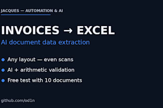 extract data from invoices and pdfs into excel using ai