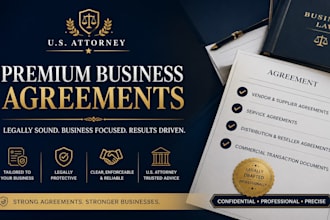 draft bulletproof vendor and supplier agreements as a US attorney