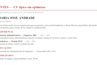 optimi CV y carta de presentación en inglés y español con ia