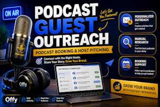 do podcast guest outreach podcast booking and professional host pitching