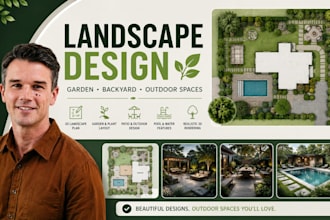 design 2d landscape plans, garden, backyard and outdoor spaces
