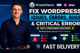 fix wordpress issues, errors, bugs and critical error