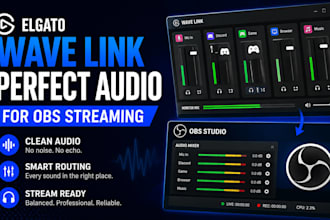 build elgato wave link audio for obs streaming