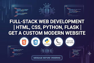 create a modern website or web app with HTML CSS and python flask