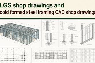 design lgs shop drawings and cold formed steel framing cad shop drawings