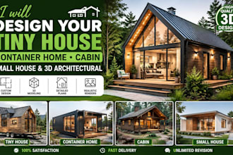 design your tiny house, container home, cabin, small house, and 3d architectural