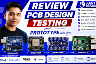 review pcb design, schematic, layout, drc and gerber file before pcb fabrication