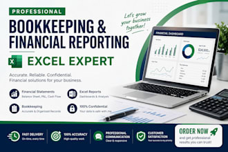 bookkeeping, excel, financial reporting, and accounting