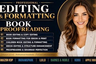 book editing and formatting , children book, ebook editing, book proofreading