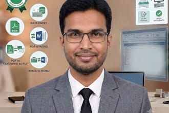 manually convert image PDF scanned handwritten to word