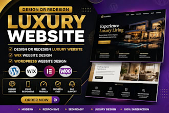 design or redesign luxury website, wix website rdesign, wordpress website design
